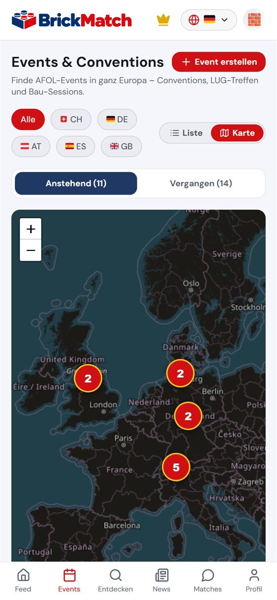 Screenshot: Event-Karte in der App