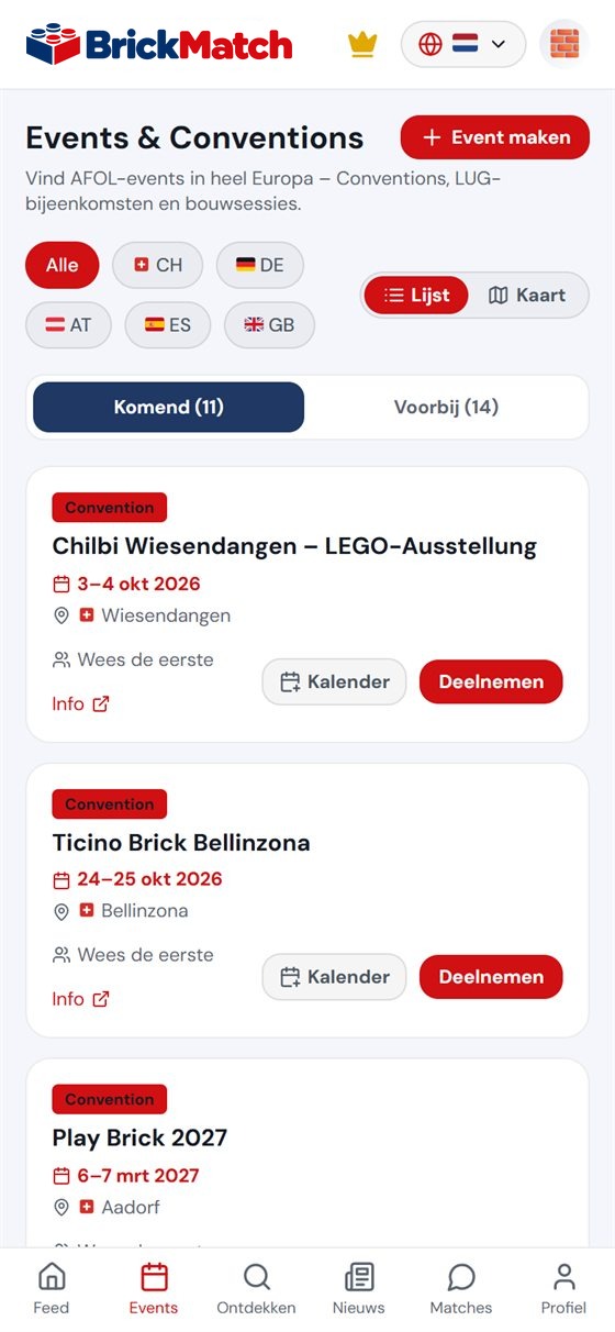 Screenshot: eventkaart in de app
